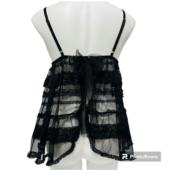 Victoria's Secret Sexy Ruffled Lace Lingerie Dress Mesh - Picture 2 of 11